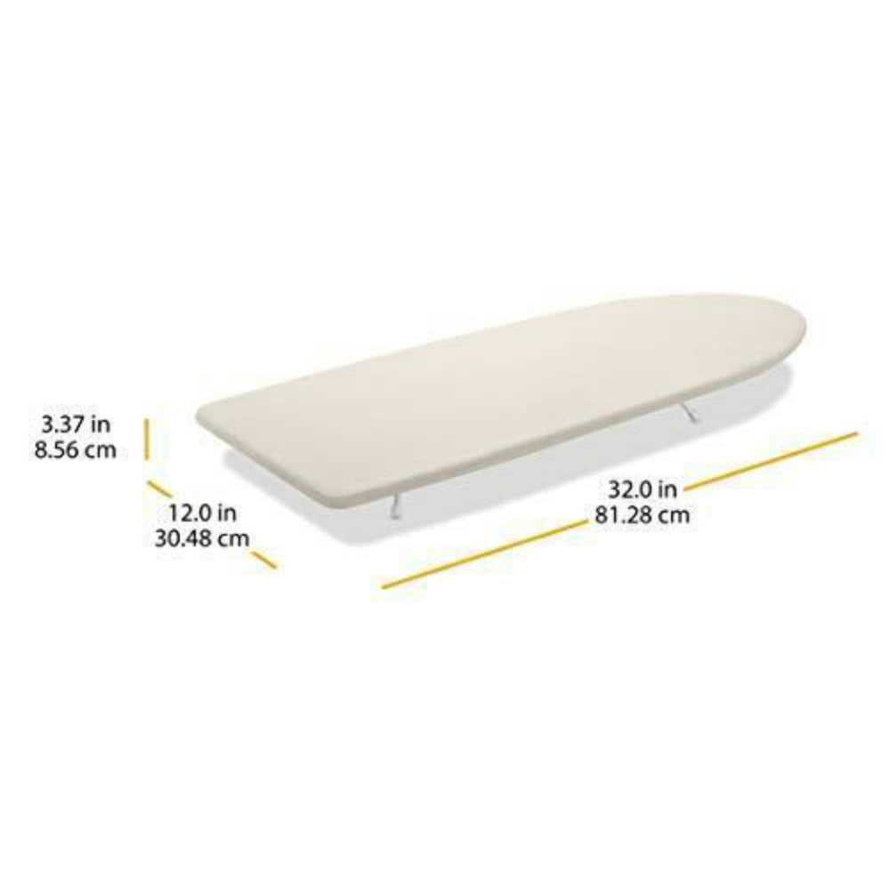 Whitmor 12" Tabletop Iron Board with Foam Pad - Cream