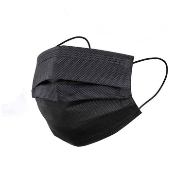 Altatac 3 Layer Face Mask with Ear Loops (50 Pieces) - Black