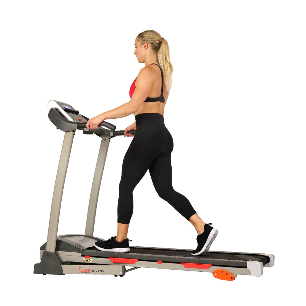 ?Sunny Health & Fitness Treadmill with Manual Incline And Display