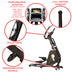 ?Sunny Health & Fitness Cardio Climber Circuit Zone Elliptical Trainer Machine with LCD Monitor - Black - Curacao