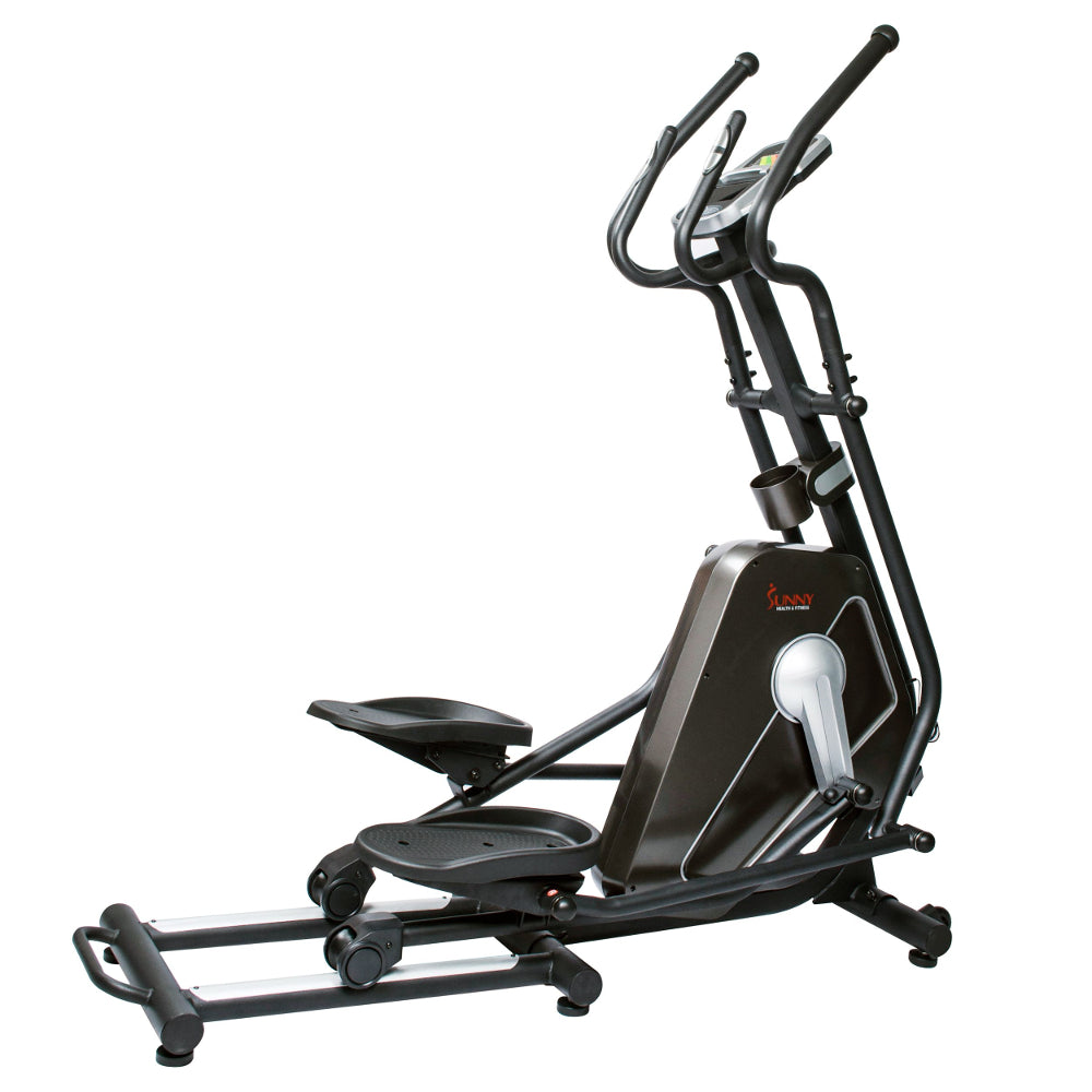 ?Sunny Health & Fitness Cardio Climber Circuit Zone Elliptical Trainer Machine with LCD Monitor - Black - Curacao
