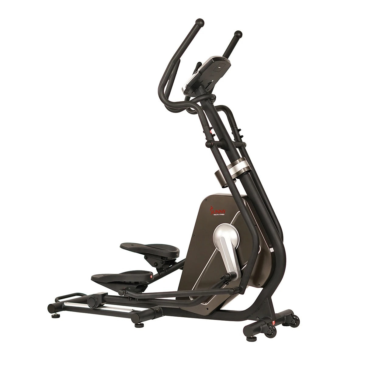?Sunny Health & Fitness Cardio Climber Circuit Zone Elliptical Trainer Machine with LCD Monitor - Black - Curacao