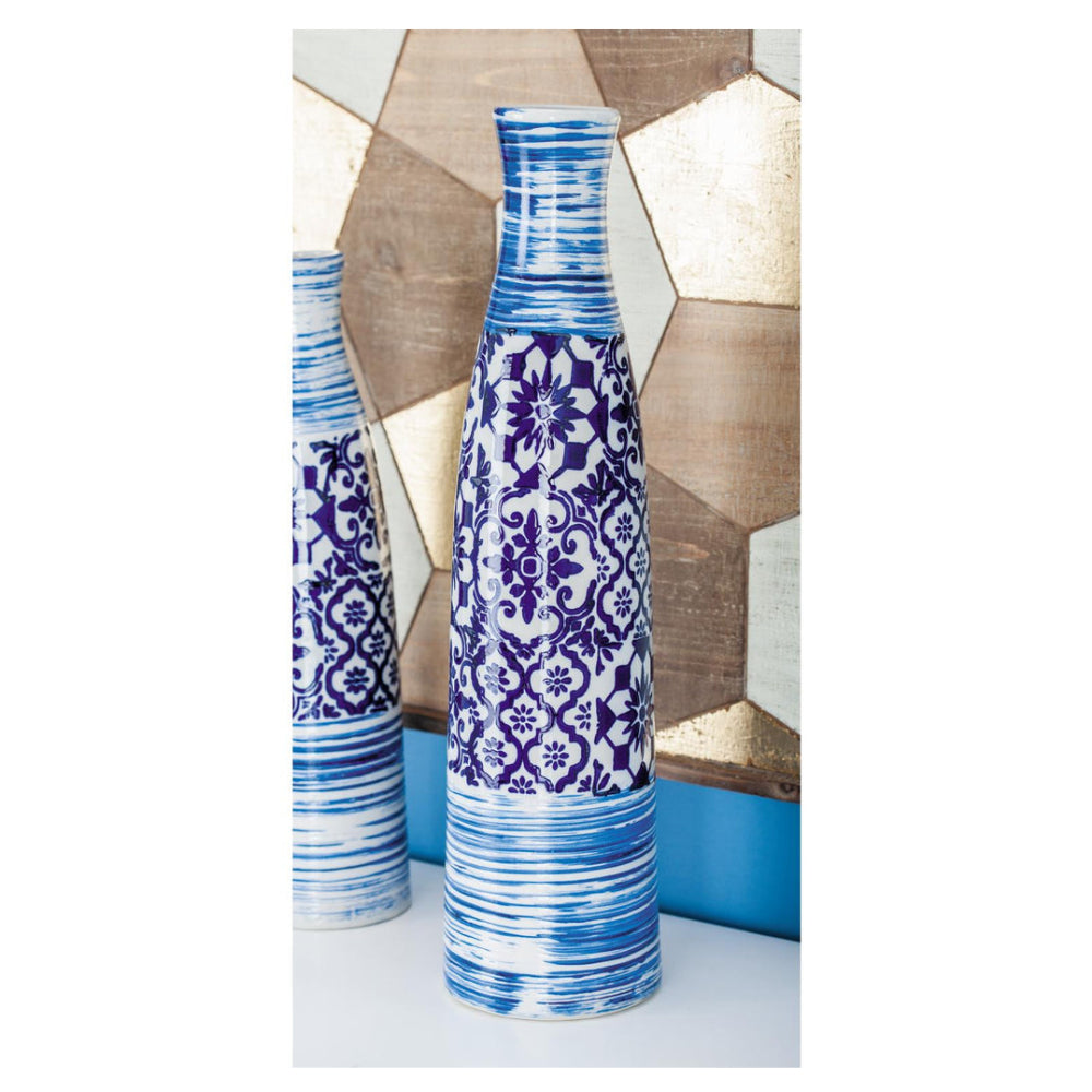 UMA Enterprises Traditional Bottle Ceramic Vase - Blue