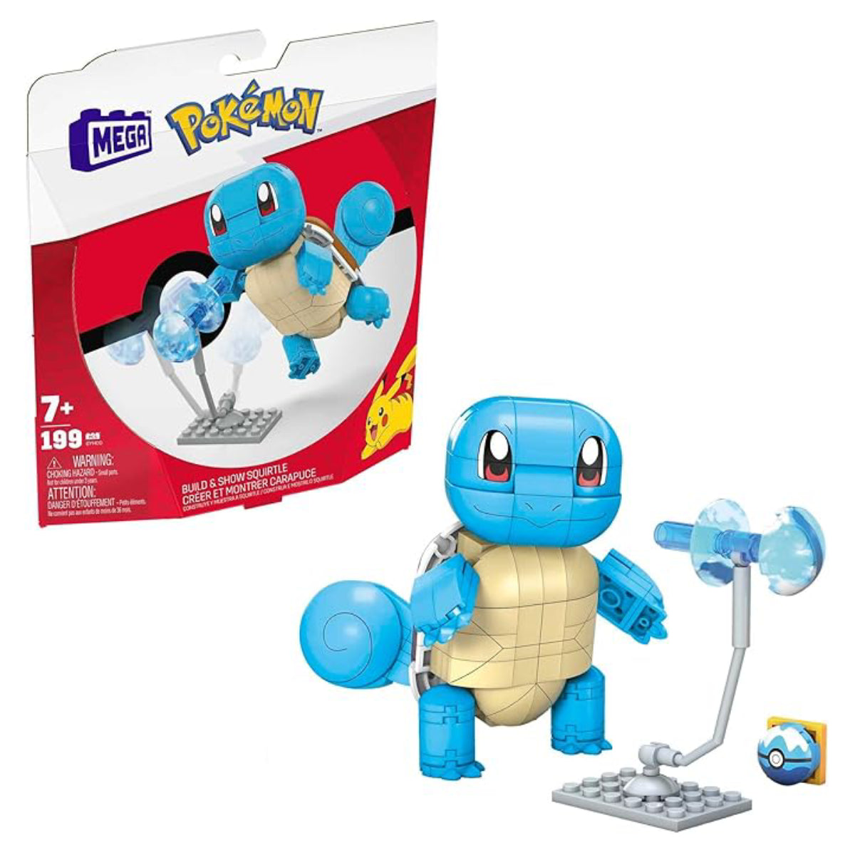 Mega PokÃƒÂ©mon Show Squirtle Building Toy Set (199 Pieces)
