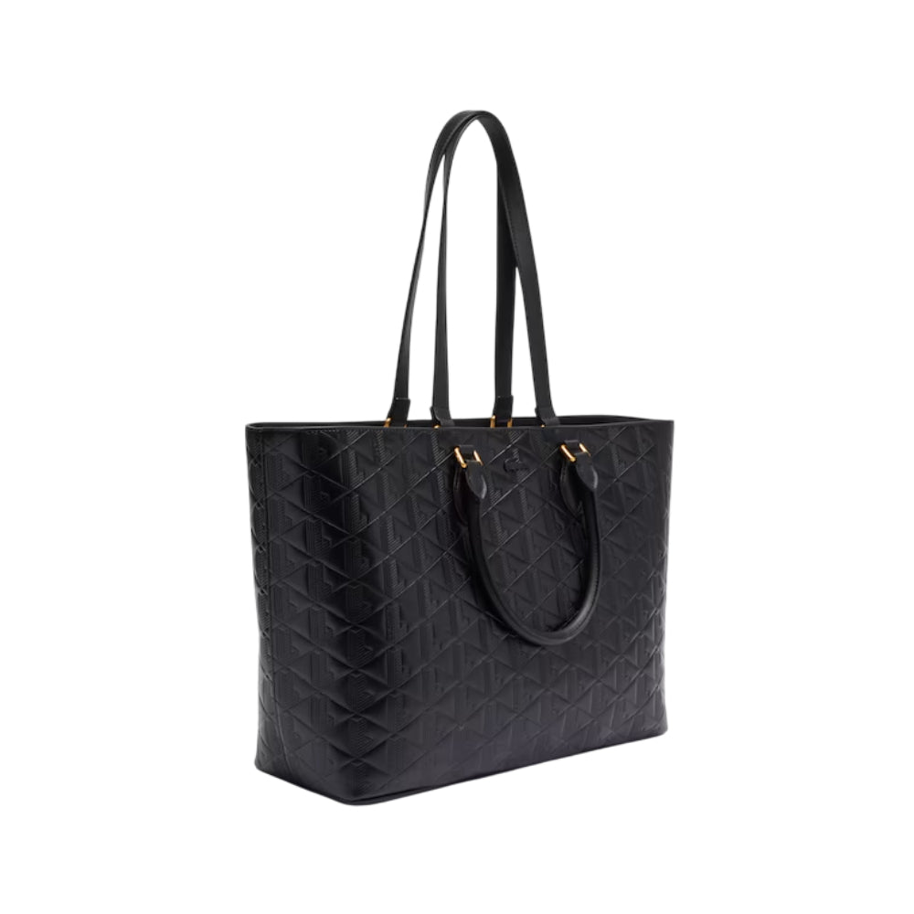 Lacoste Maheki Embossed Tote Bag - Black