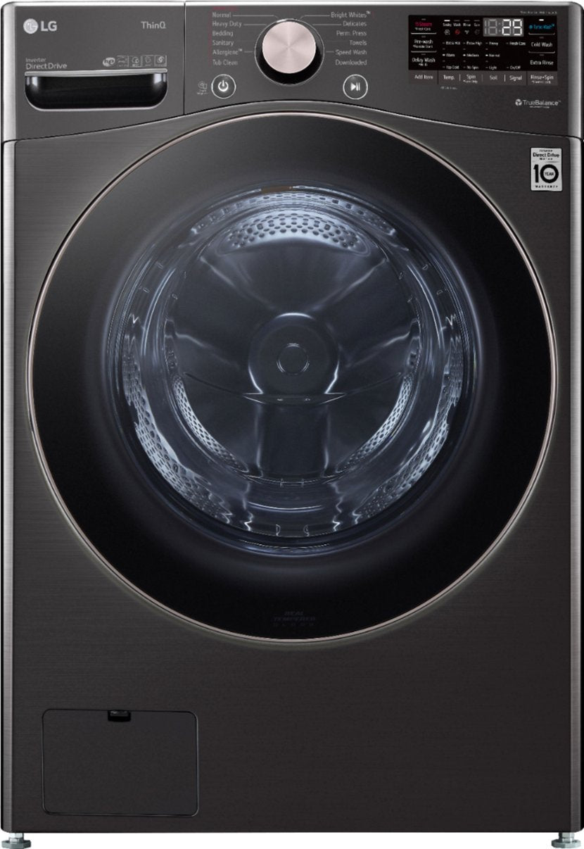 LG WM4000HBA 4.5 cu. ft. Stackable Front Load Washer with Wi-Fi and Smart Features - Black Steel