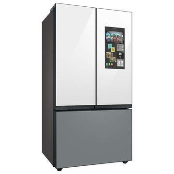 Samsung Bespoke RF24BB69006M 24 cu. ft. Counter-Depth 3-Door French-Door Refrigerator - White/Gray