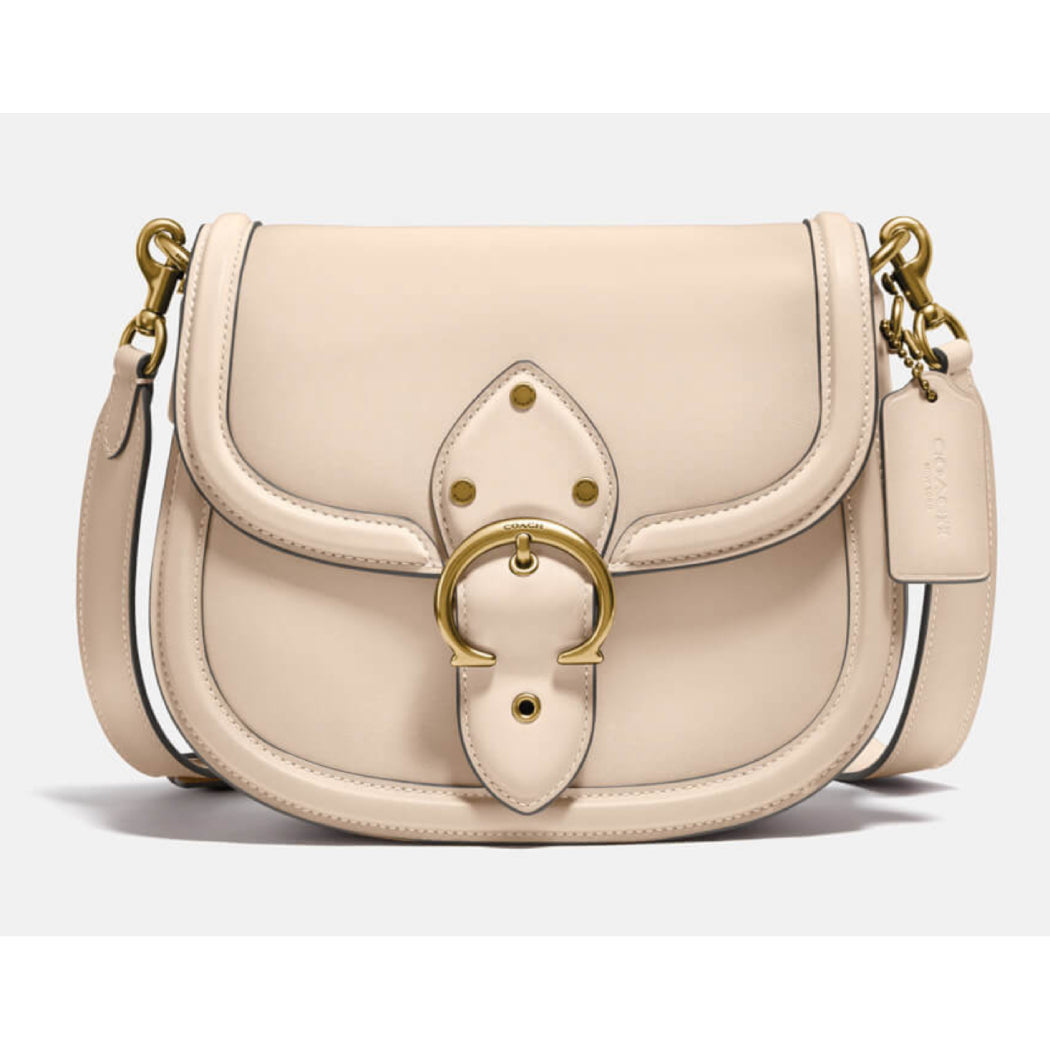 Coach Glovetanned Leather Beat Saddle Bag B4/Ivory