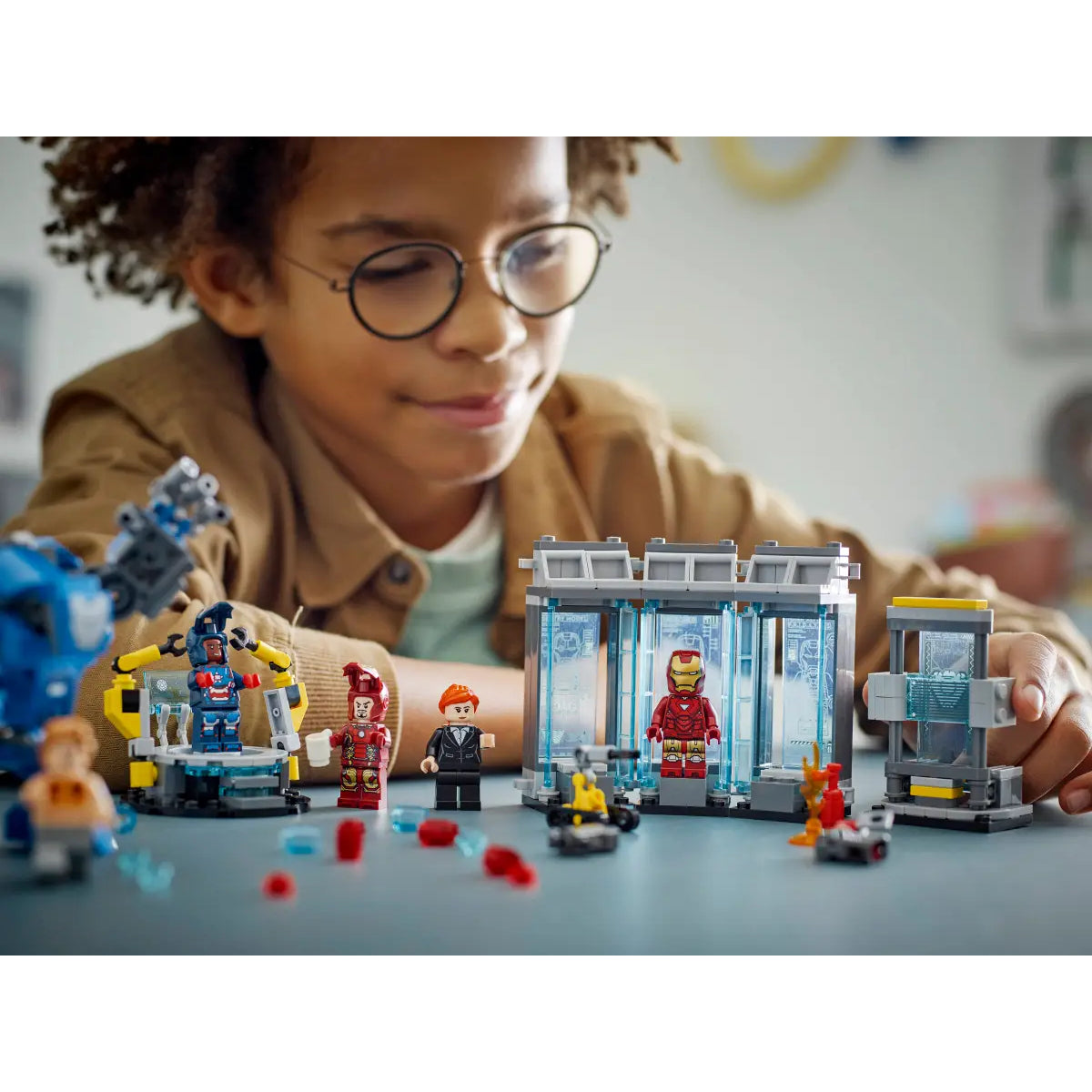 LEGO Marvel Iron Man's Laboratory: Hall of Armor Building Toy Set (384-Pieces)