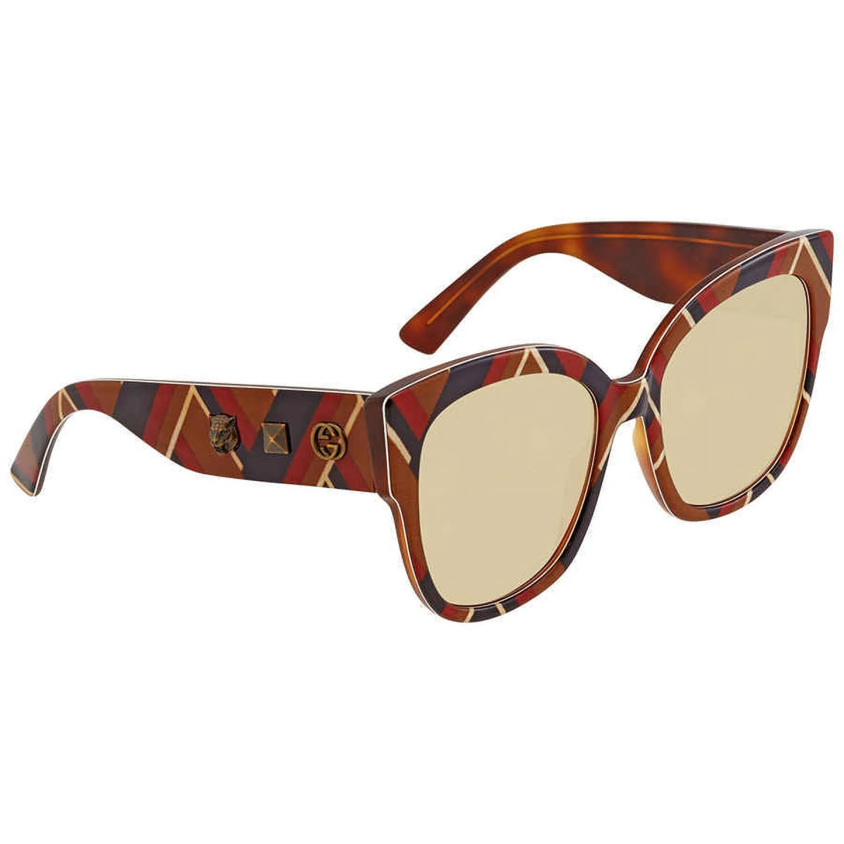 Gucci GG0059S Women's Square Mirrored Sunglasses