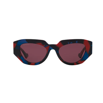 Gucci Women's GG1421 Cat Eye Solid Color Sunglasses
