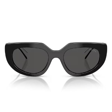 Prada PR D02S Women's Oval Solid Color Sunglasses