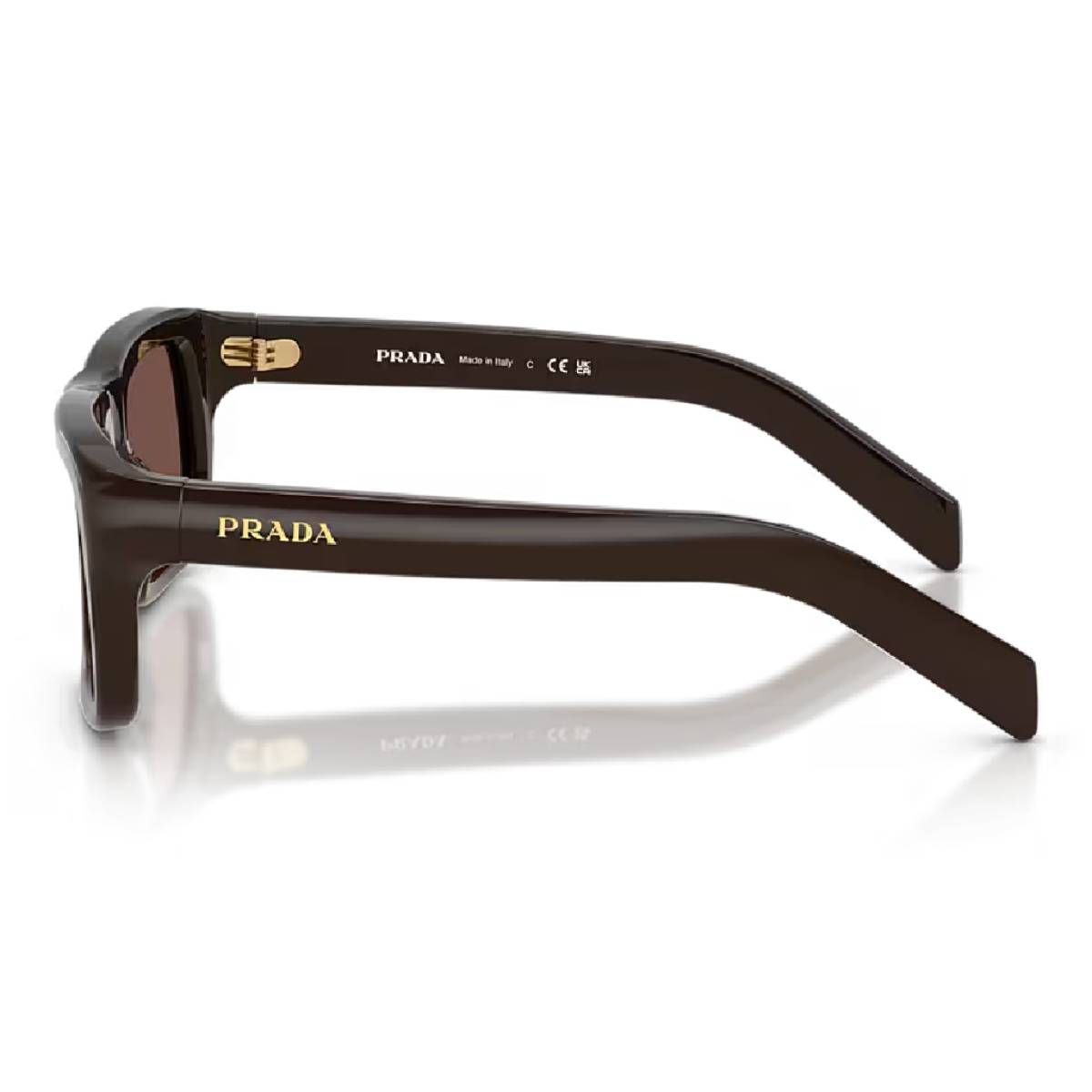 Prada PR D11S Men's Rectangular Solid Color Sunglasses