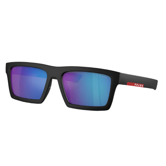 Prada Linea Rossa PS 02ZSU1BO0 Men's Rectangle Mirrored Sunglasses
