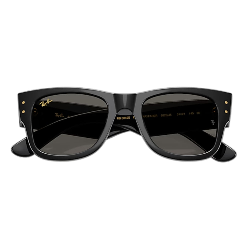 Ray-Ban RB0840S Mega Wayfarer Men's Square Solid Color Sunglasses