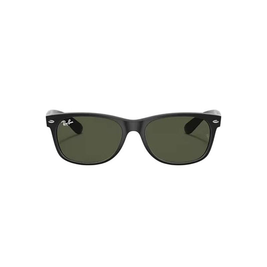Ray-Ban New Wayfarer Classic RB213255622 Unisex Square Solid Color Sunglass - Black/Green