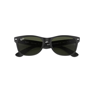 Ray-Ban New Wayfarer Classic RB213255622 Unisex Square Solid Color Sunglass - Black/Green