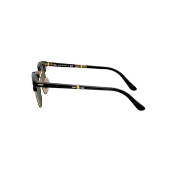 Ray-Ban Clubmaster Folding RB217690151 Unisex Square Solid Color Sunglass - Black/Green