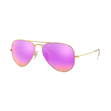 Ray-Ban Aviator Flash Lenses RB30251121Q Unisex Pilot Solid Color Sunglasses