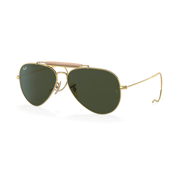 Ray-Ban RB3030 Outdoorsman Unisex Pilot Solid Color Sunglasses
