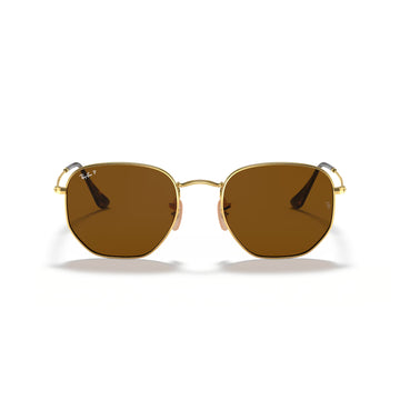 Ray-Ban RB3548N Hexagonal Flat Lenses Men's Geometric Solid Color Sunglasses