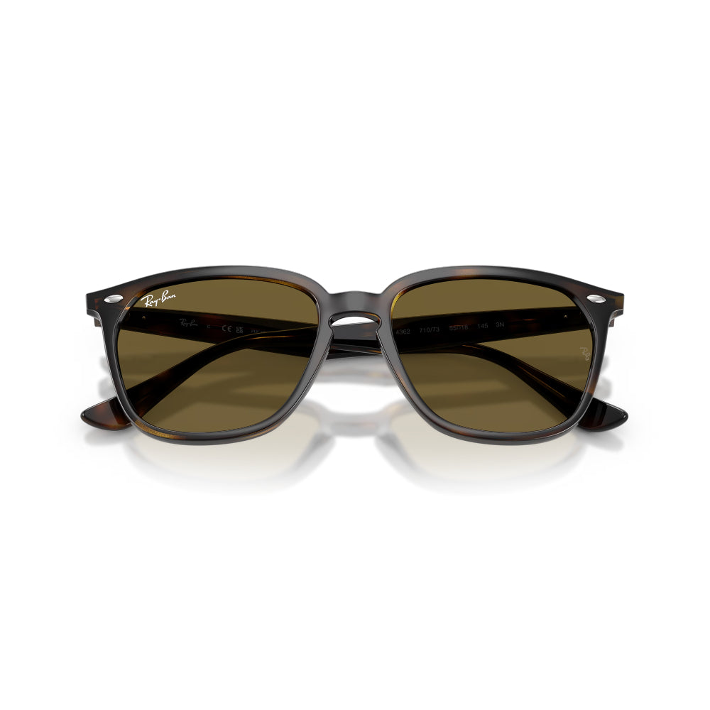Ray-Ban RB4362 Men's Square Solid Color Sunglasses