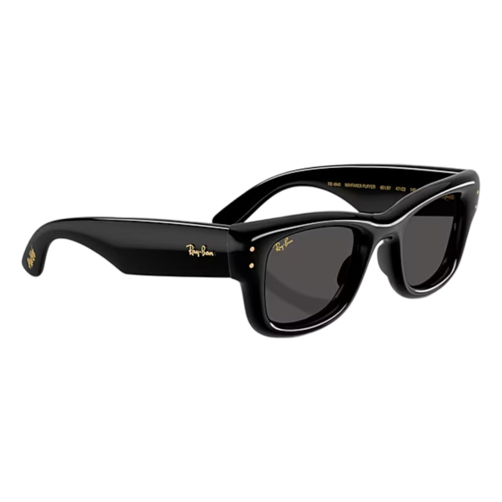 Ray-Ban Wayfarer Puffer Men's Square Solid Color Sunglasses
