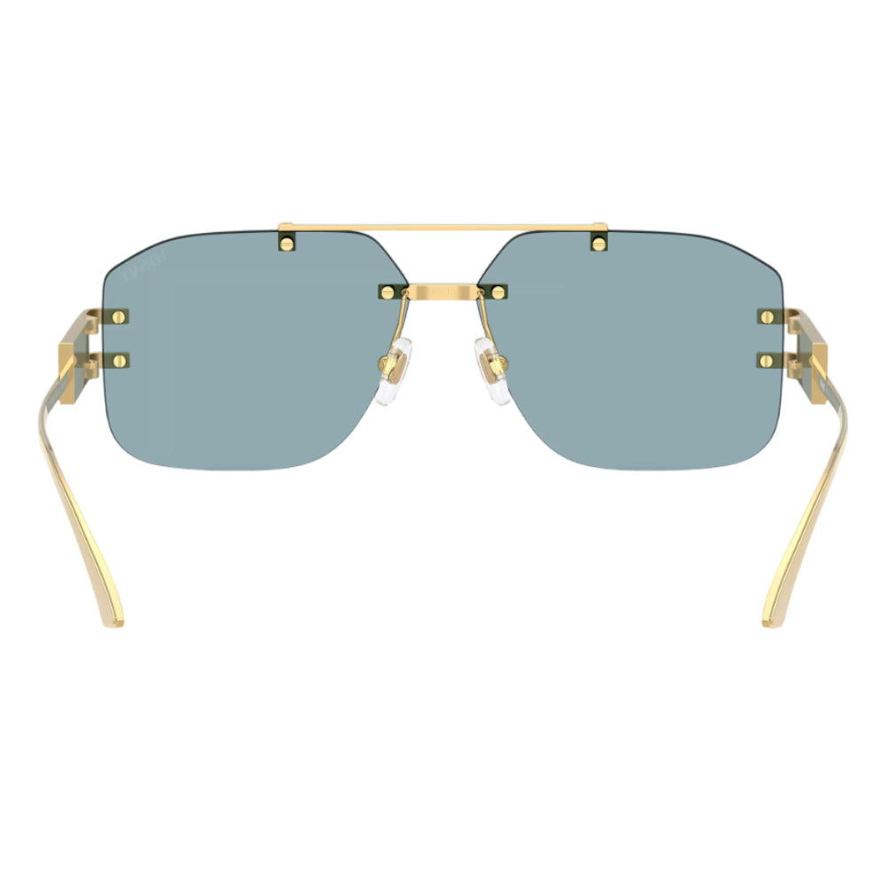 Versace Men's Geometric Solid Color Sunglasses