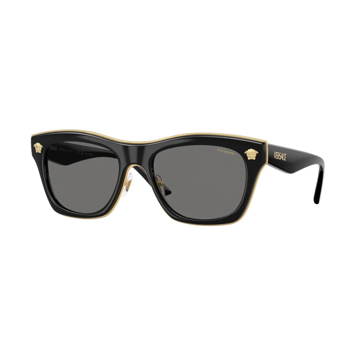 Versace VE227254387 Men's Square Polarized Sunglasses