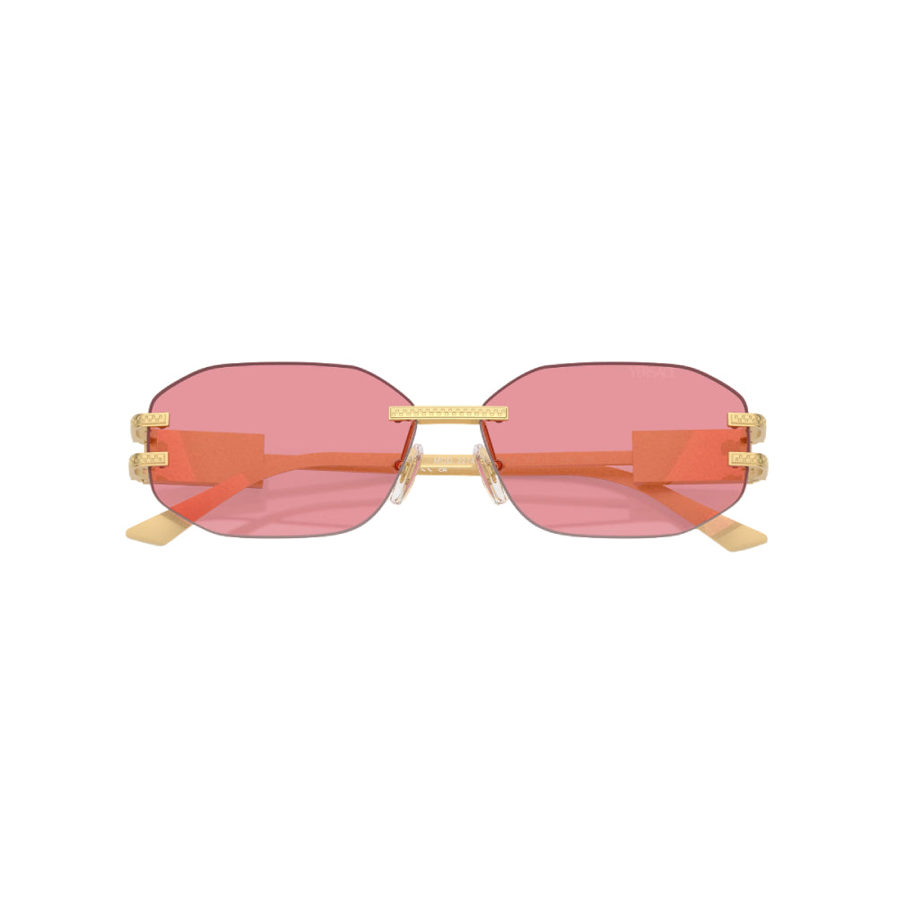 Versace Woman's VE2274100284 Geometric Solid Color Sunglasses