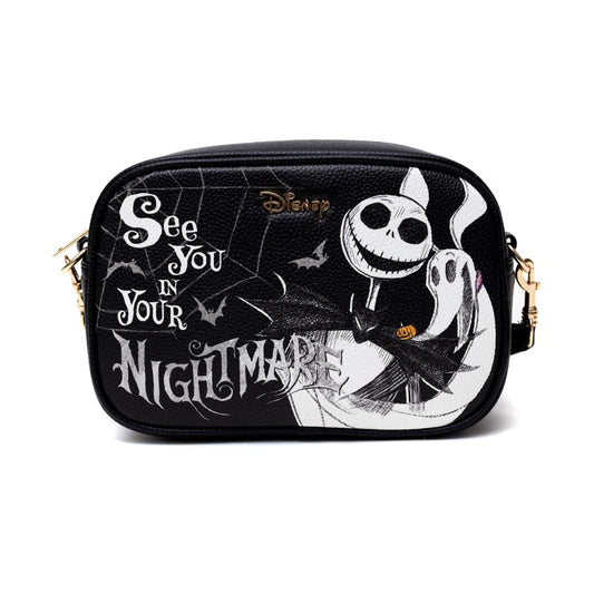 WondaPop Designer Series 6.25" Disney See You Before Christmas see you Crossbody Purse - Black