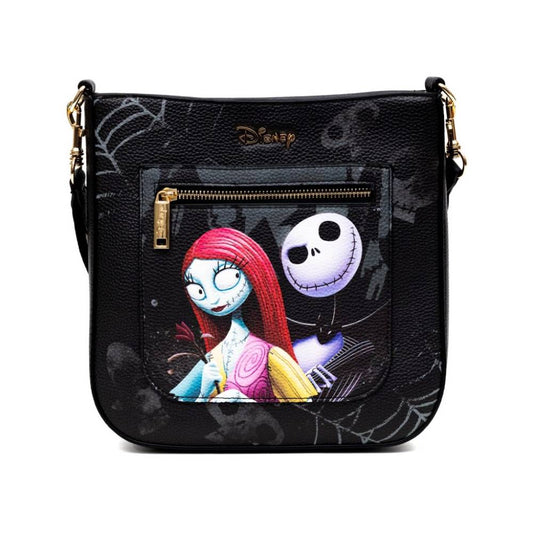 WondaPop Designer Series 9.5" Disney Nightmare Before Christmas Crossbody Purse - Black