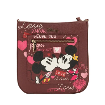 Wondapop Designer Series Disney Valentine Mickey and Minnie Crossbody Bag - Red