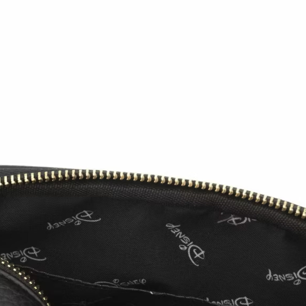 Wondapop Nightmare Before Christmas Designer Series Double Zipper Crossbody Bag with Shoulder Strap - Black