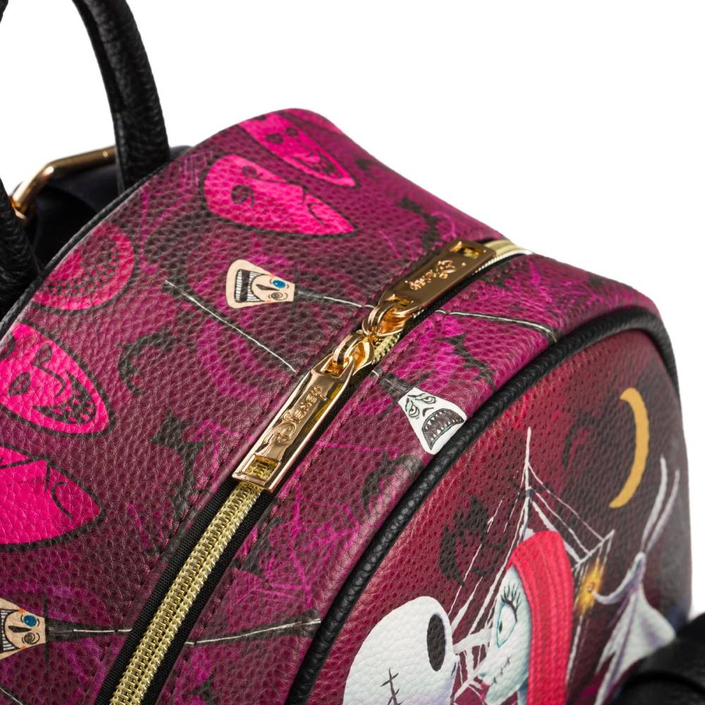 WondaPop Disney Nightmare Before Christmas Jack and Sally 11" Mini Backpack - Red/Black