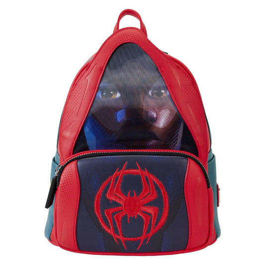 Loungefly Marvel Spiderverse Miles Morales Hoody Cosplay Mini Backpack - Red/Blue