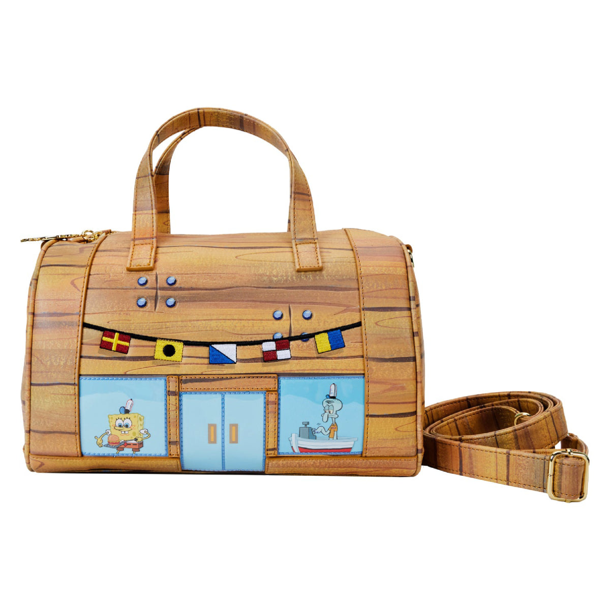 Loungefly Nickelodeon Spongebob 25th Anniversary Krusty Krab Figural Crossbody Bag - Brown