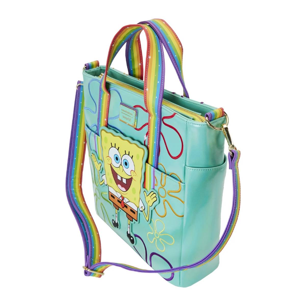 Loungefly Nickelodeon Spongebob Squarepants 25th Anniversary Convertible Tote Bag - Blue
