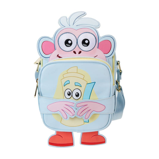 Loungefly Nickelodeon Dora the Explorer Boots Cosplay Crossbody Bag with Coin Bag - Blue