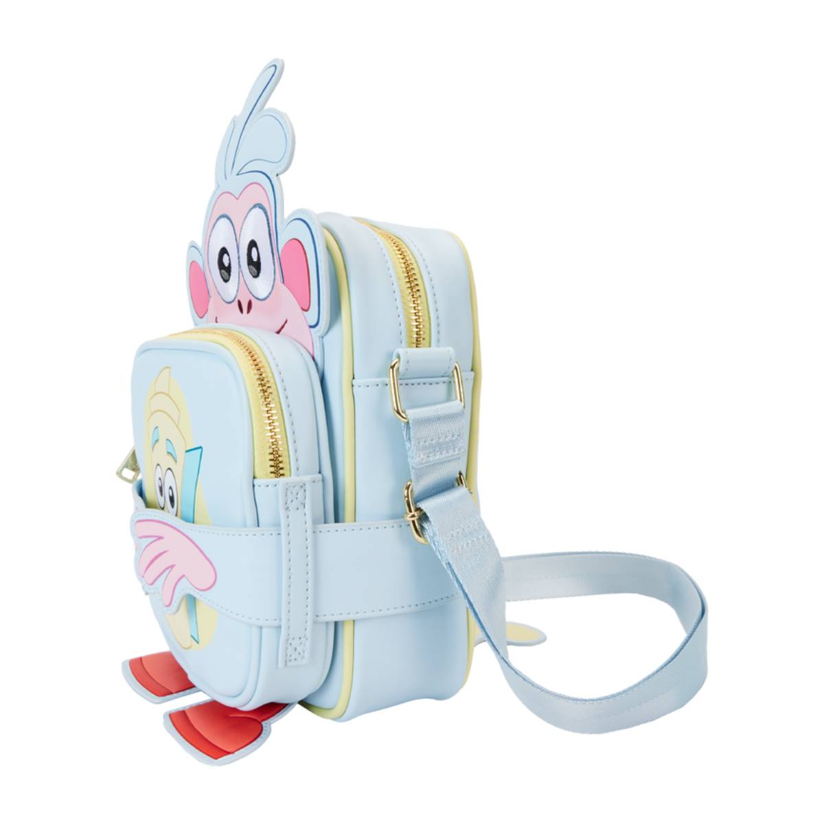 Loungefly Nickelodeon Dora the Explorer Boots Cosplay Crossbody Bag with Coin Bag - Blue