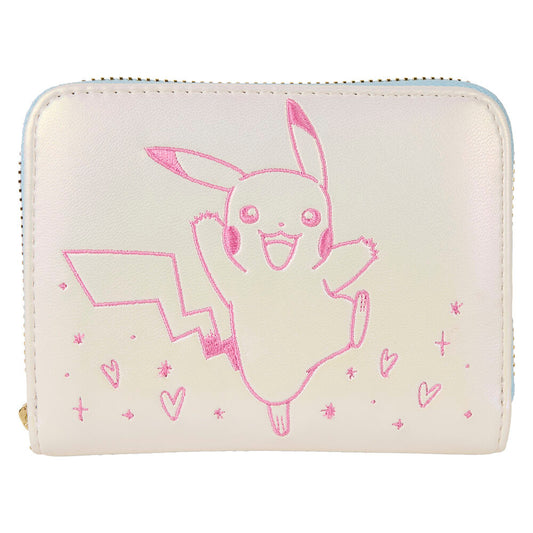 Loungefly Pokémon Iridescent Pikachu Zip Around Wallet - Beige