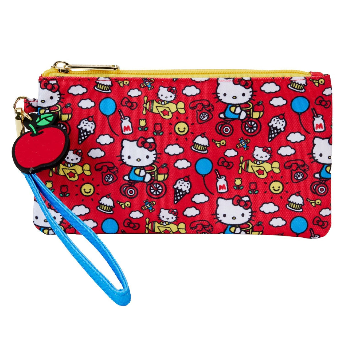 Loungefly Sanrio Hello Kitty 50th Anniversary Classic All-Over-Print Wristlet Wallet - Red