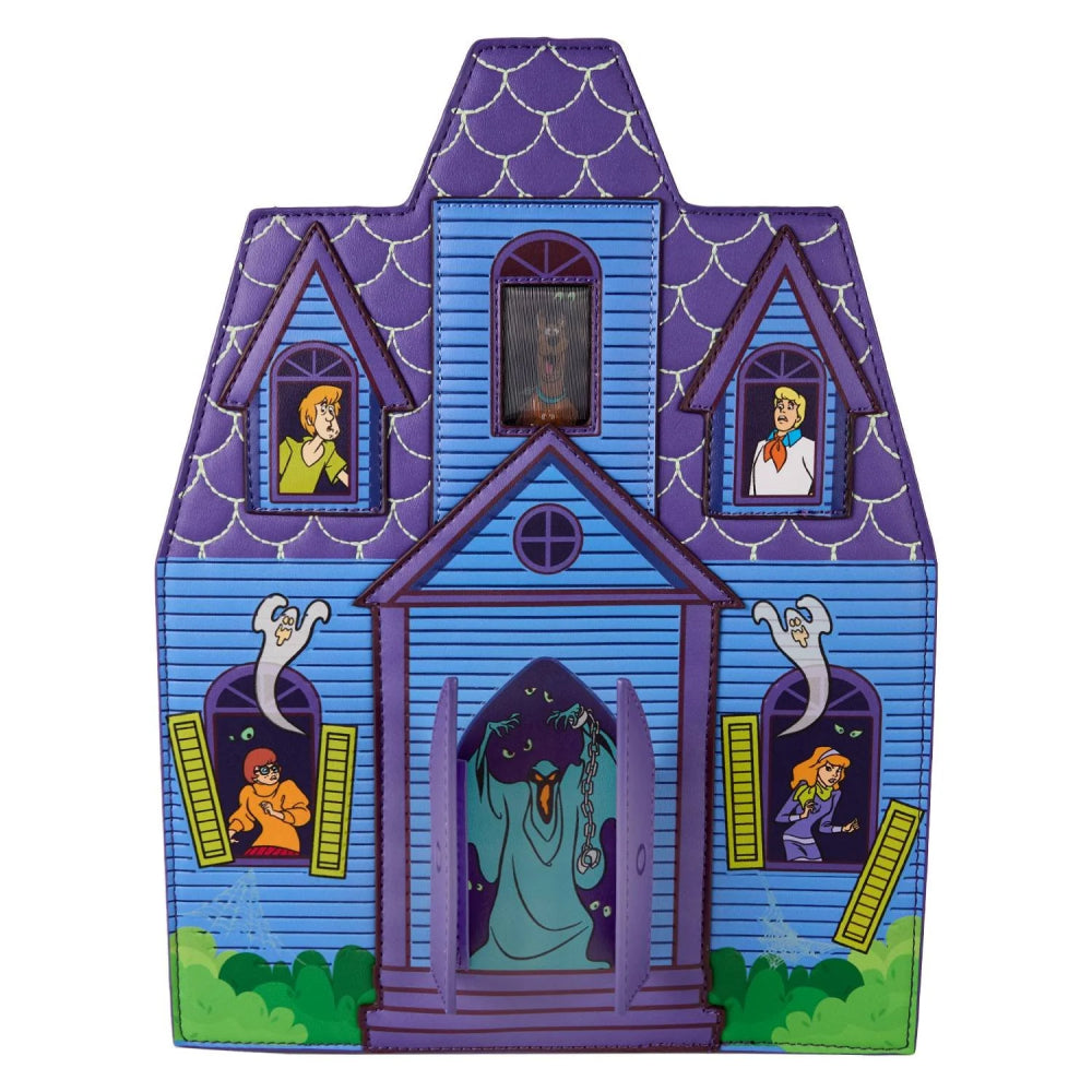 Loungefly Scooby-Doo Mystery Inc Haunted Mansion Lenticular Mini Backpack - Purple