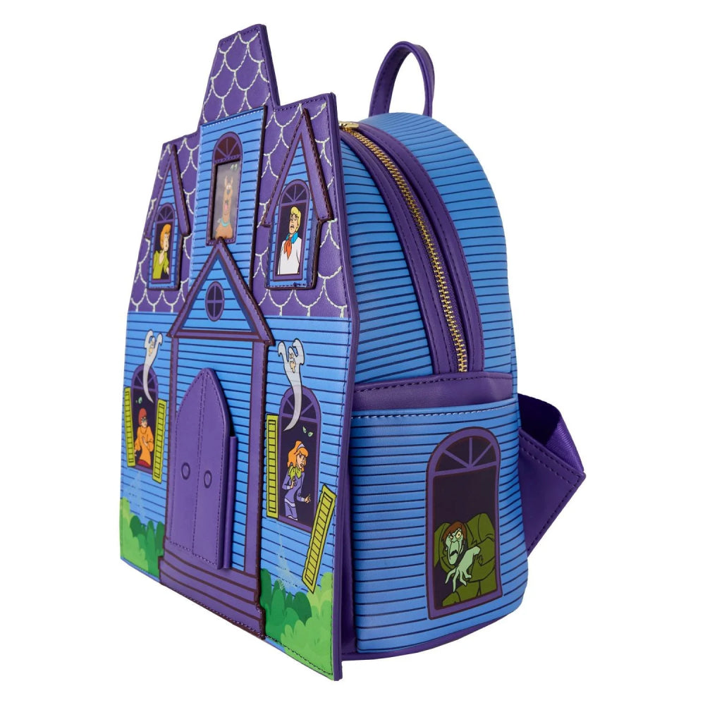 Loungefly Scooby-Doo Mystery Inc Haunted Mansion Lenticular Mini Backpack - Purple