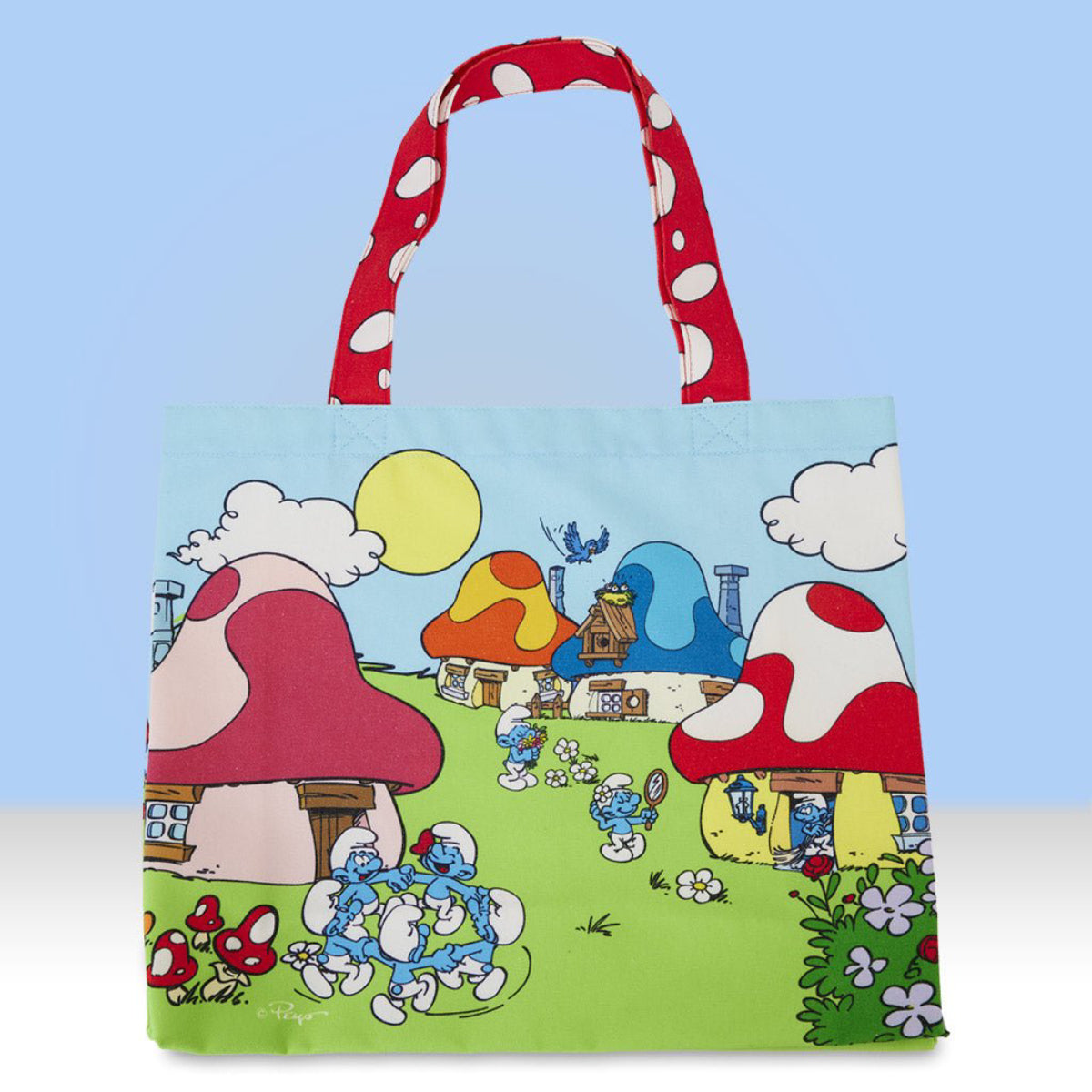 Loungefly The Smurfs Village Life Tote Bag