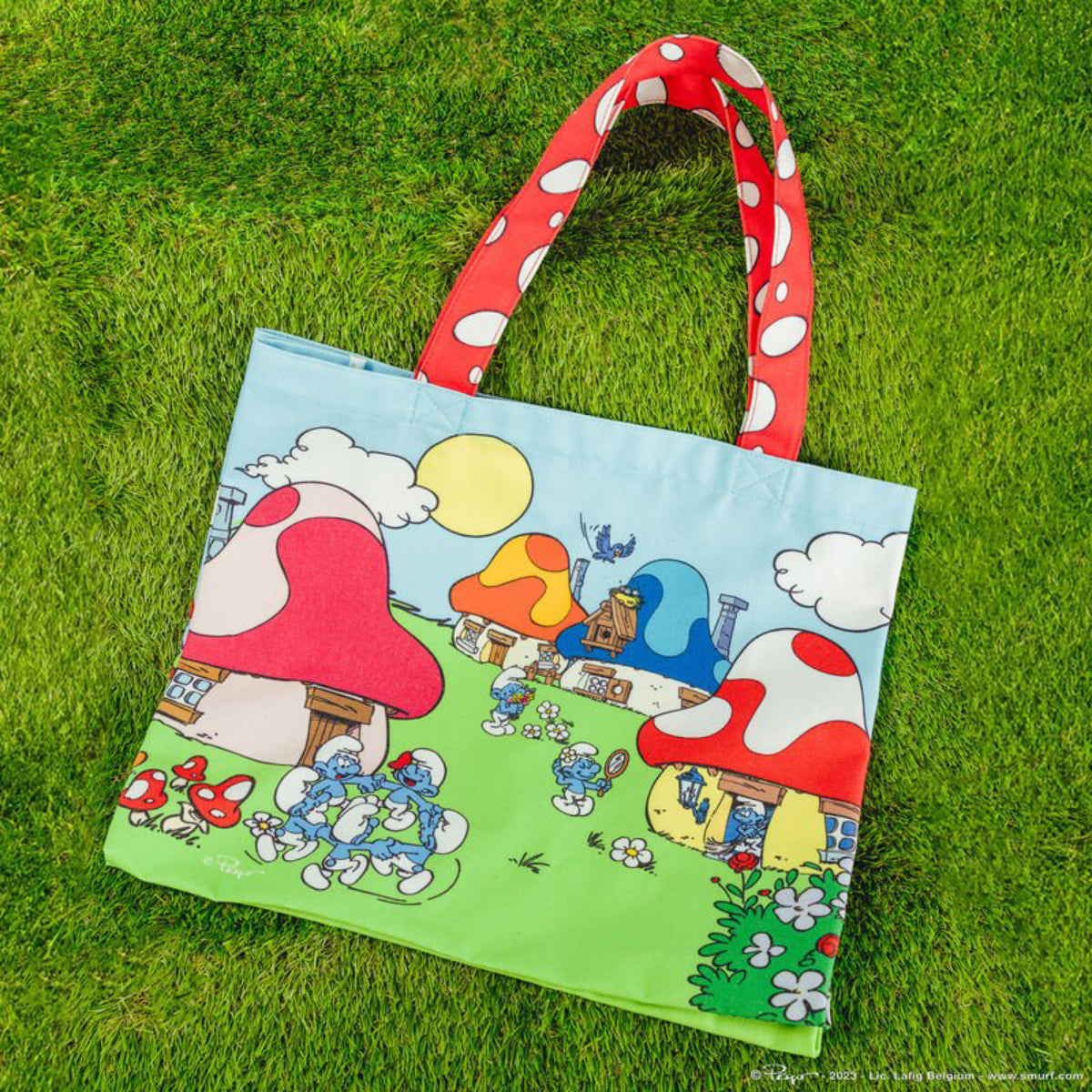 Loungefly The Smurfs Village Life Tote Bag