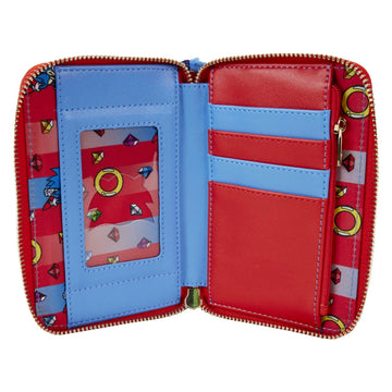 Loungefly Sega Sonic the Hedgehog Classic Cosplay Zip-Around Wallet -Blue