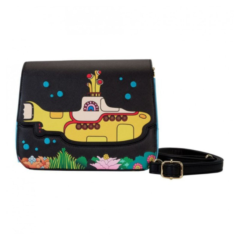 Loungefly The Beatles Submarine Flap Pocket Crossbody Bag - Black