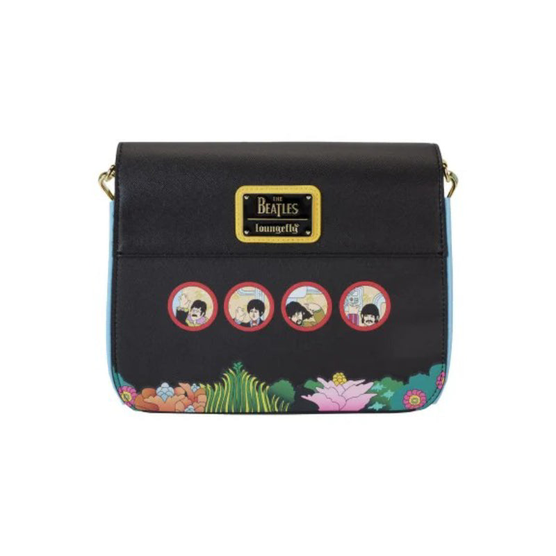 Loungefly The Beatles Submarine Flap Pocket Crossbody Bag - Black