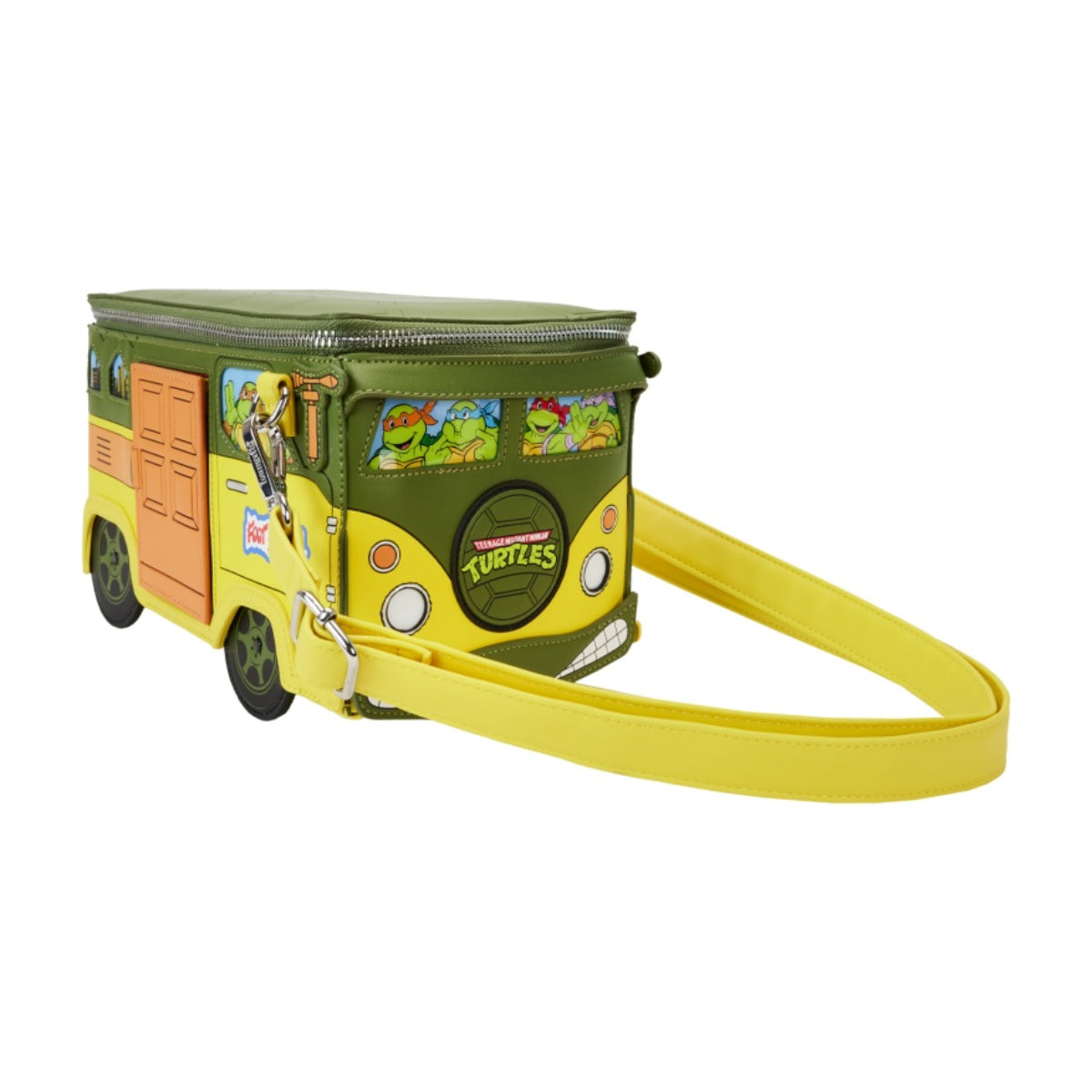 Loungefly 40th Anniversary Teenage Mutant Ninja Turtle Wagon Figural Crossbody Bag with Adjustable Strap